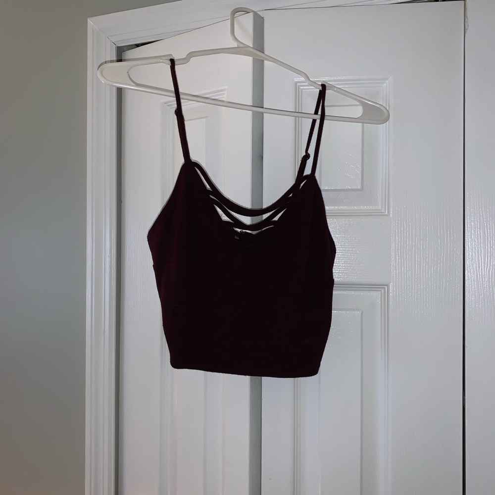 Maroon crop top